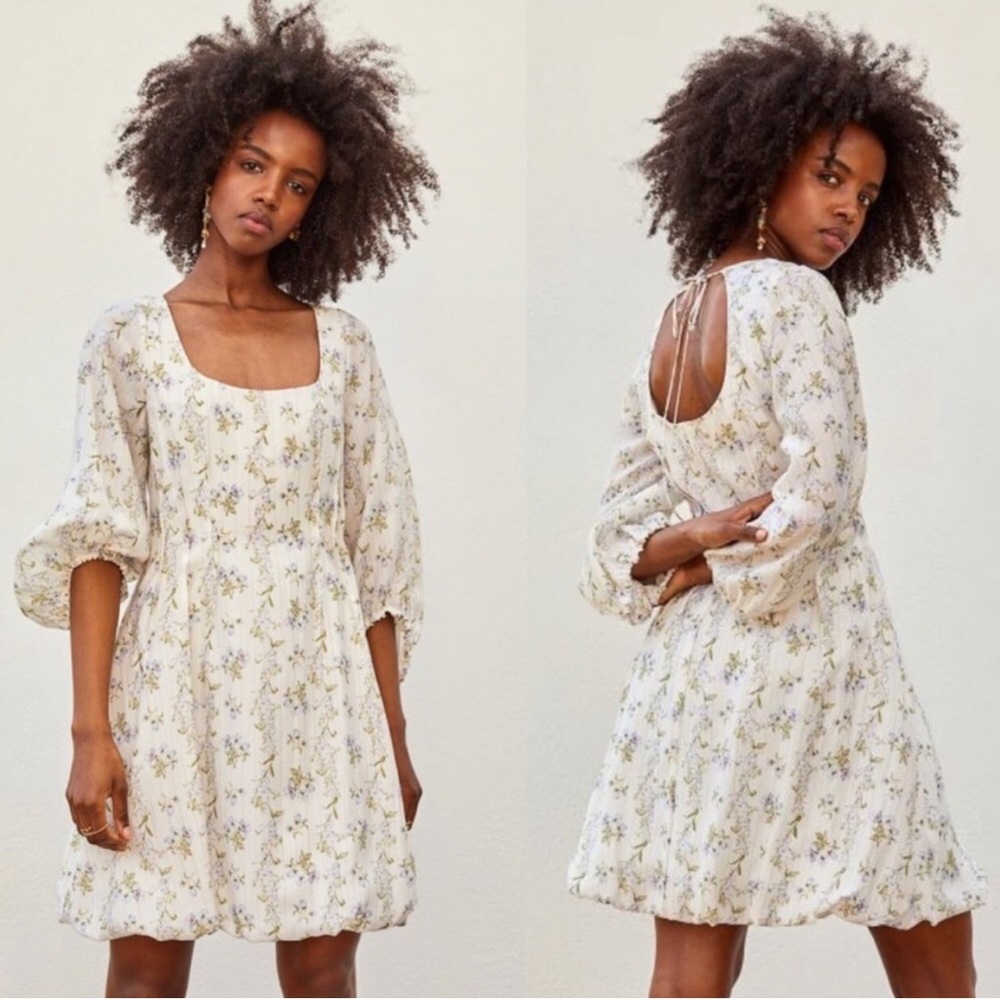 Brock Collection x H&M Bubble Hem Floral Dress Size Large